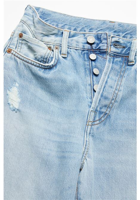 jeans a vita alta donna blu in cotone ACNE STUDIOS | A00387228
